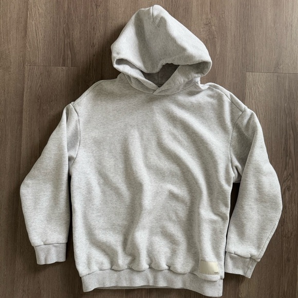 VUORI RESTORE OVERSIZED FLEECE HOODIE•PALE HEATHER GREY•SIZE SMALL - Picture 5 of 12